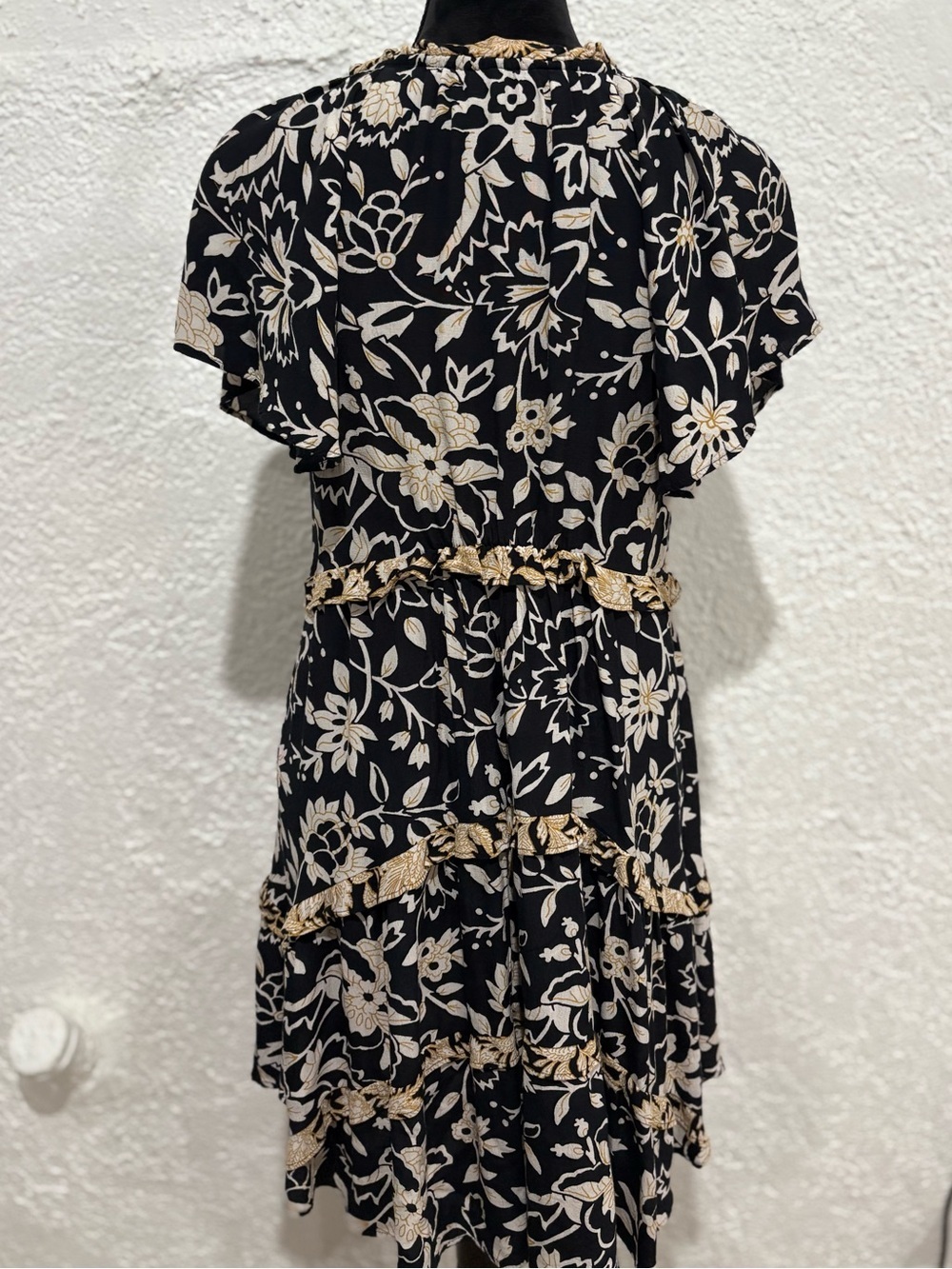 By Anthropologie Robin Tiered Mini Dress Size XXS - Picture 4 of 13